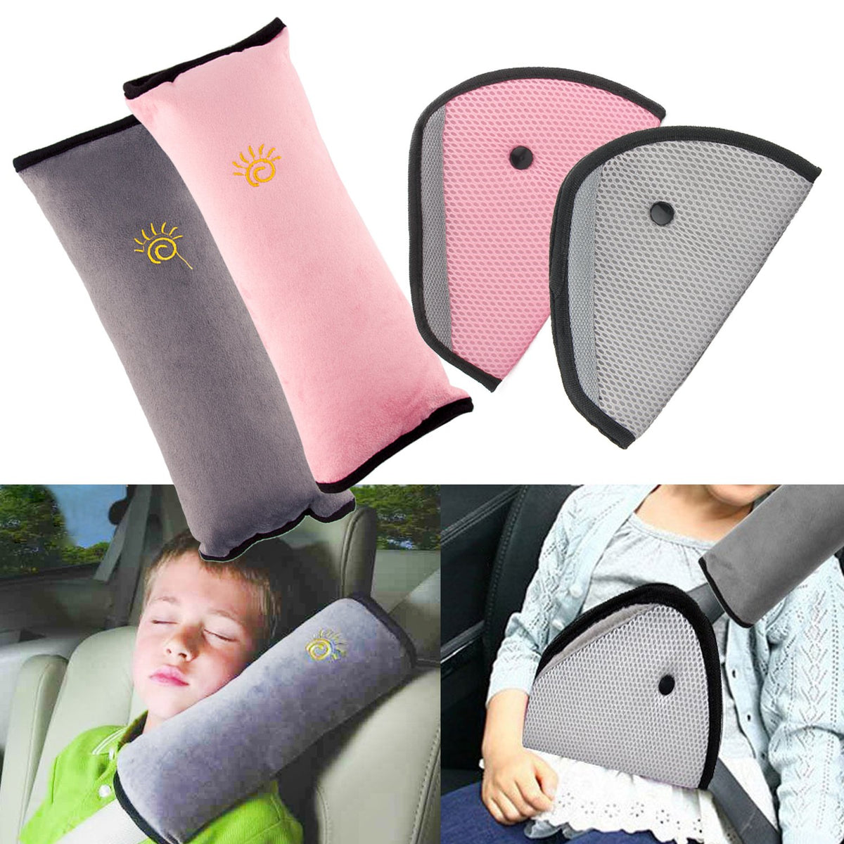 Seatbelt Pillow for Kids, for car booster seat, travel infant and