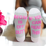 Mother's Day Gifts Socks for Mom, Best Mom Ever, If You Can Read This, Mom is Off Duty, Crew Sock, Non-slip Socks